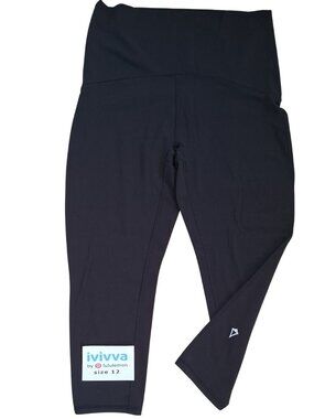 Ivivva Girl by Lululemon 🍋High Waisted Crop black nulu buttery soft size 12
